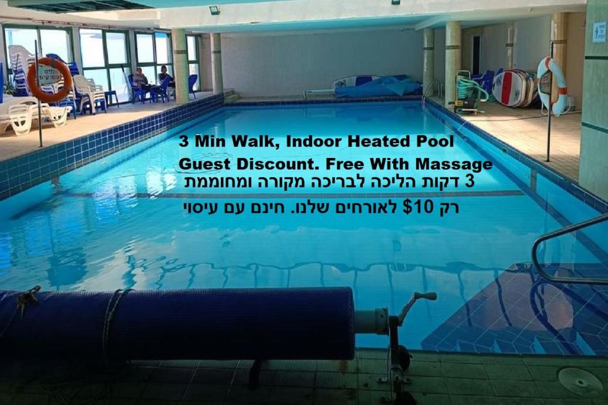 Beach Suite Israel- Best View, Gym, Massage Chair, Low Fee For Off-Site Indoor Pool Spa ביץ סוייט ישראל- נוף ים מאלף, כיסא מסאז, חדר כושר, אפשרות לבריכה מקורה, וספא בתשלום ממש מוזל Asjkelon Buitenkant foto